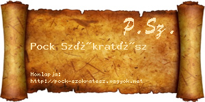 Pock Szókratész névjegykártya